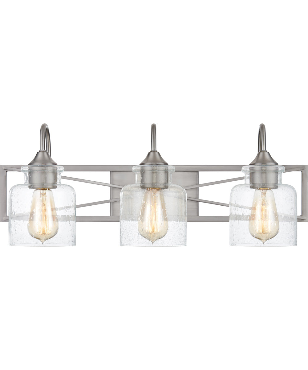 Bartley Large 3-light Bath Light Brushed Nickel