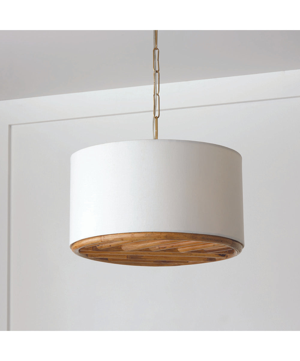 Soleil 3-Light Semi-Flush Matte Brass