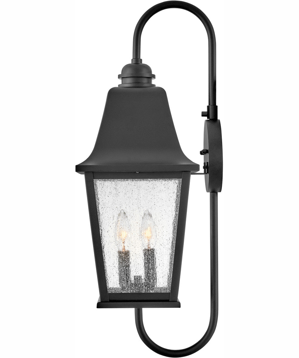 Kingston 2-Light Medium Wall Mount Lantern in Black