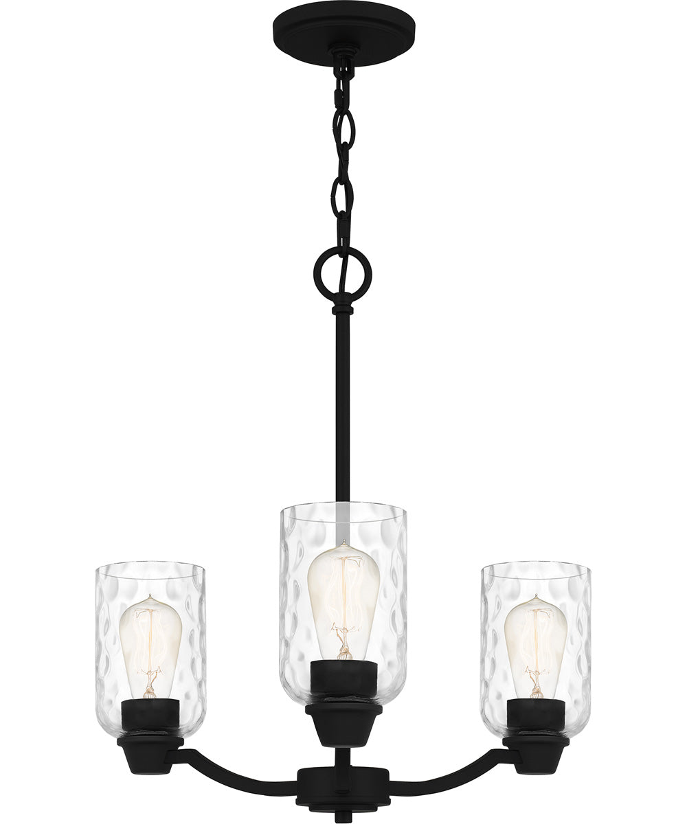Acacia 3-light Chandelier Matte Black