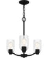 Acacia 3-light Chandelier Matte Black