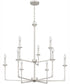 Prescott 9-light Chandelier Brushed Nickel