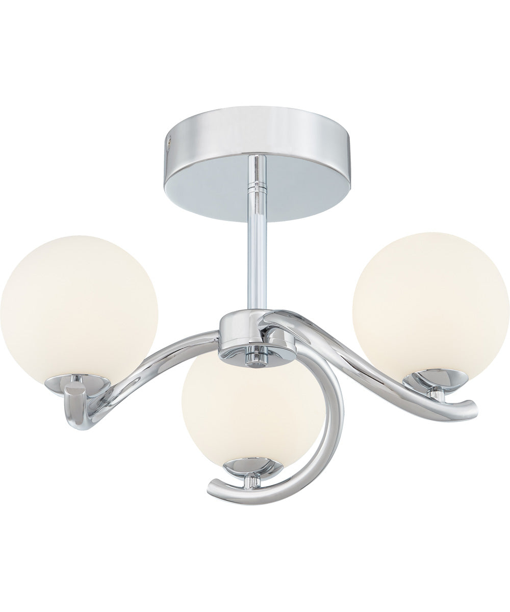 Essence 3-light Semi Flush Mount Polished Chrome