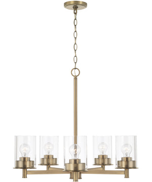 Mason 5-Light Chandelier Aged Brass