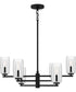 Cunningham 6-light Chandelier Matte Black