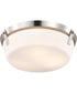 Rowen 3-Light Close-to-Ceiling Brushed Nickel
