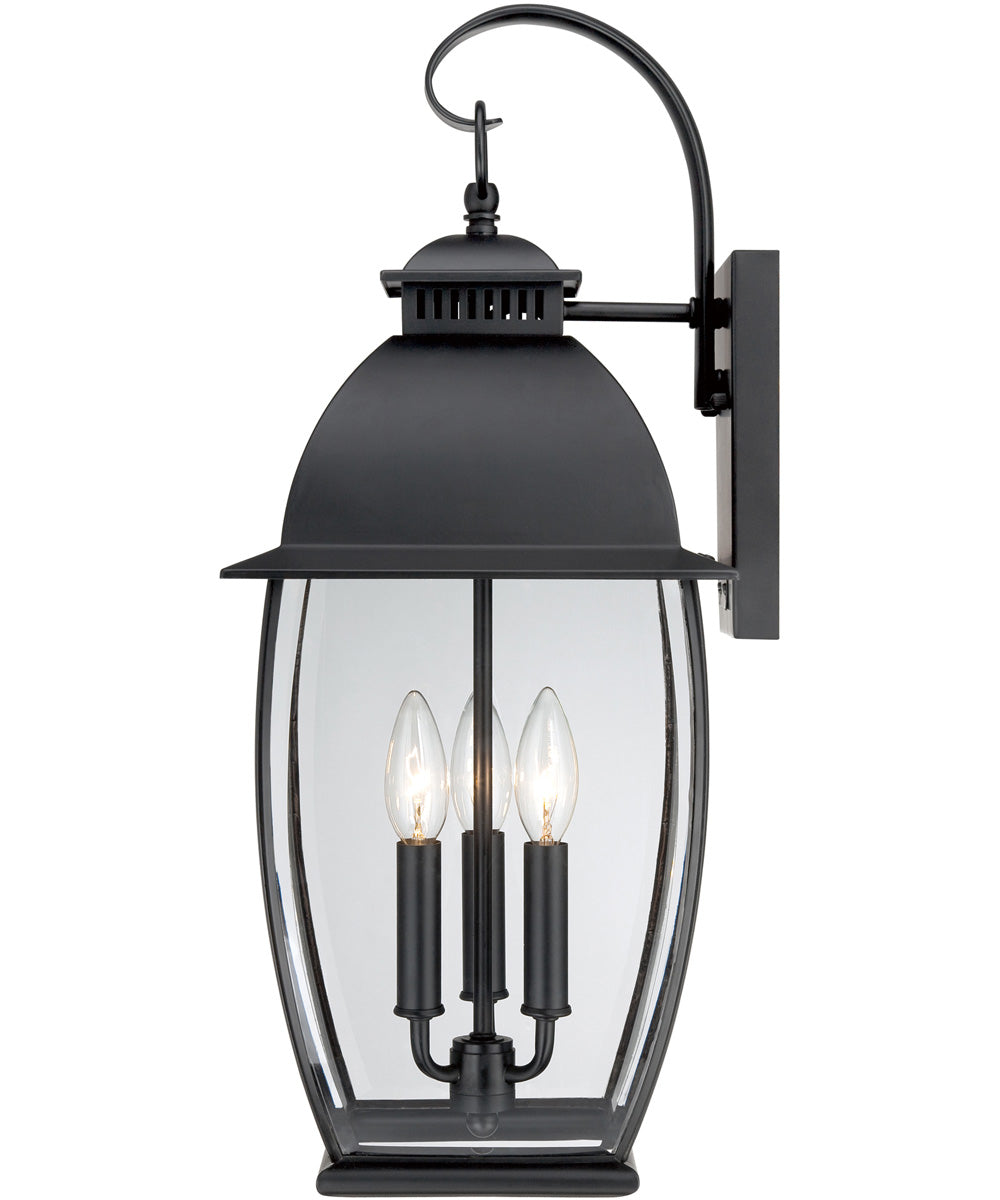 Bain Large 3-light Outdoor Wall Light Mystic Black