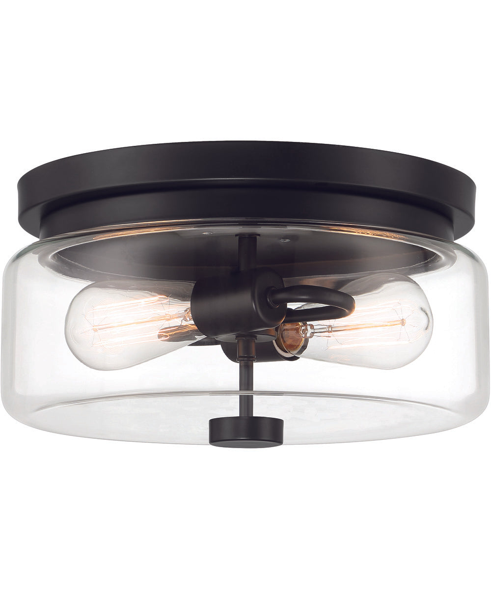 Bennet 2-Light Outdoor Flush Midnight
