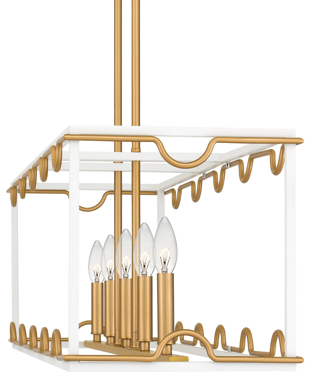 Brinkman Medium 5-light Island Light Matte White
