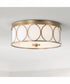 Rylann 3-Light Flush Mount Aged Brass
