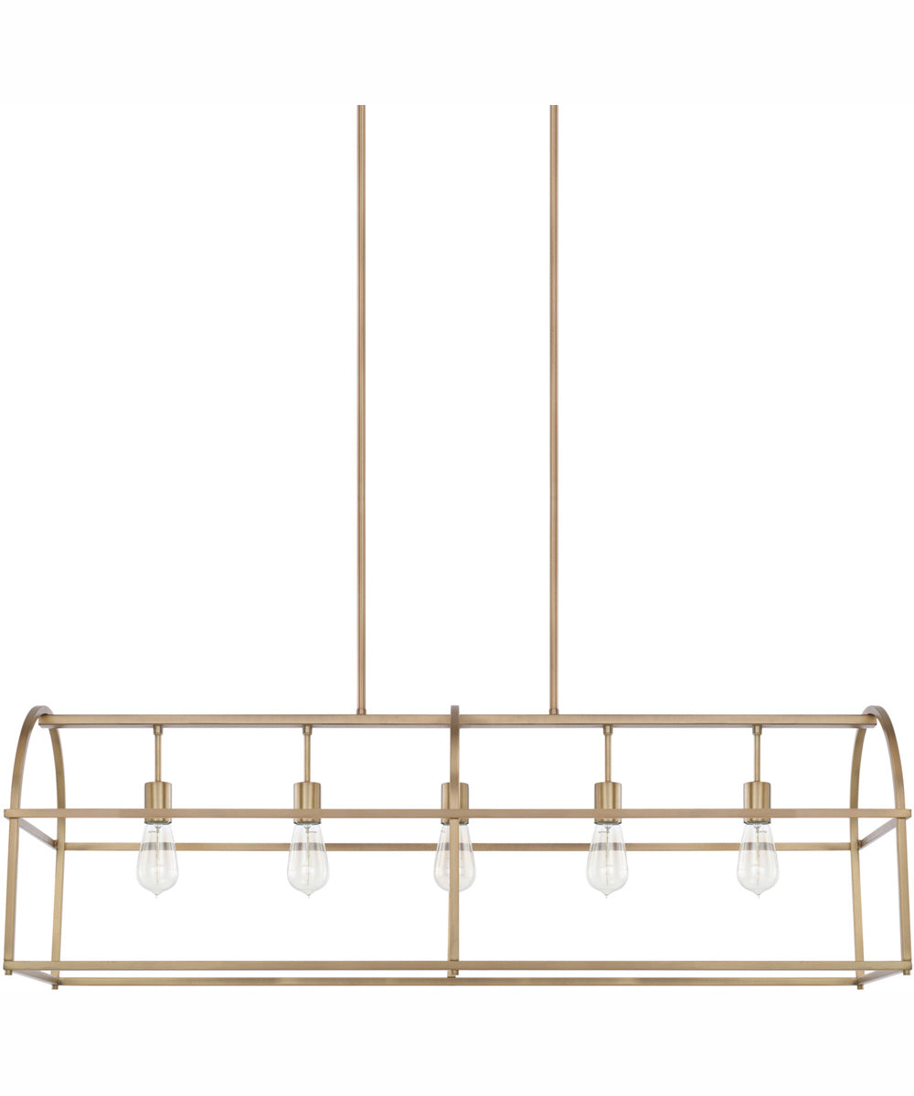Aubrey 5-Light Island Aged Brass