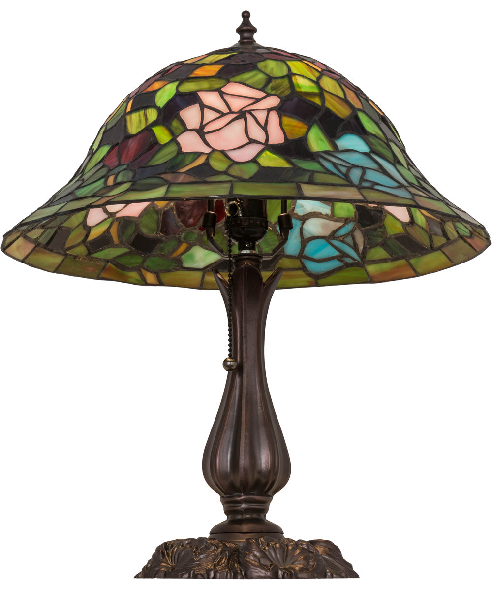 19"H Rosebush  Tiffany Table Lamp