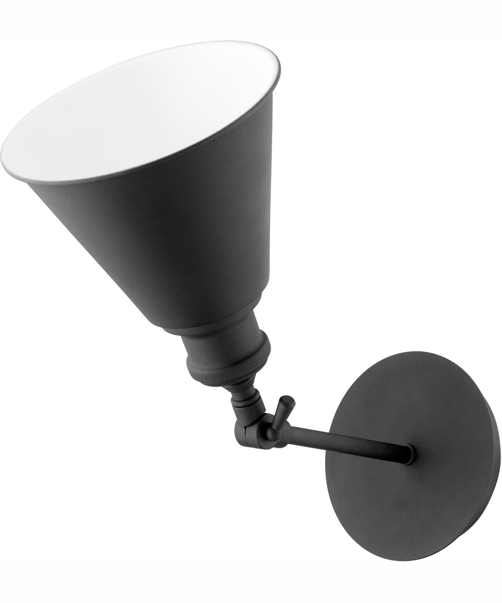 1-light Wall Mount Light Fixture Textured Black