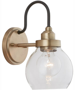 Daphne 1-Light Sconce Aged Brass and Black