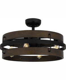 Quoizel Fandelier 4-light Fandelier Matte Black