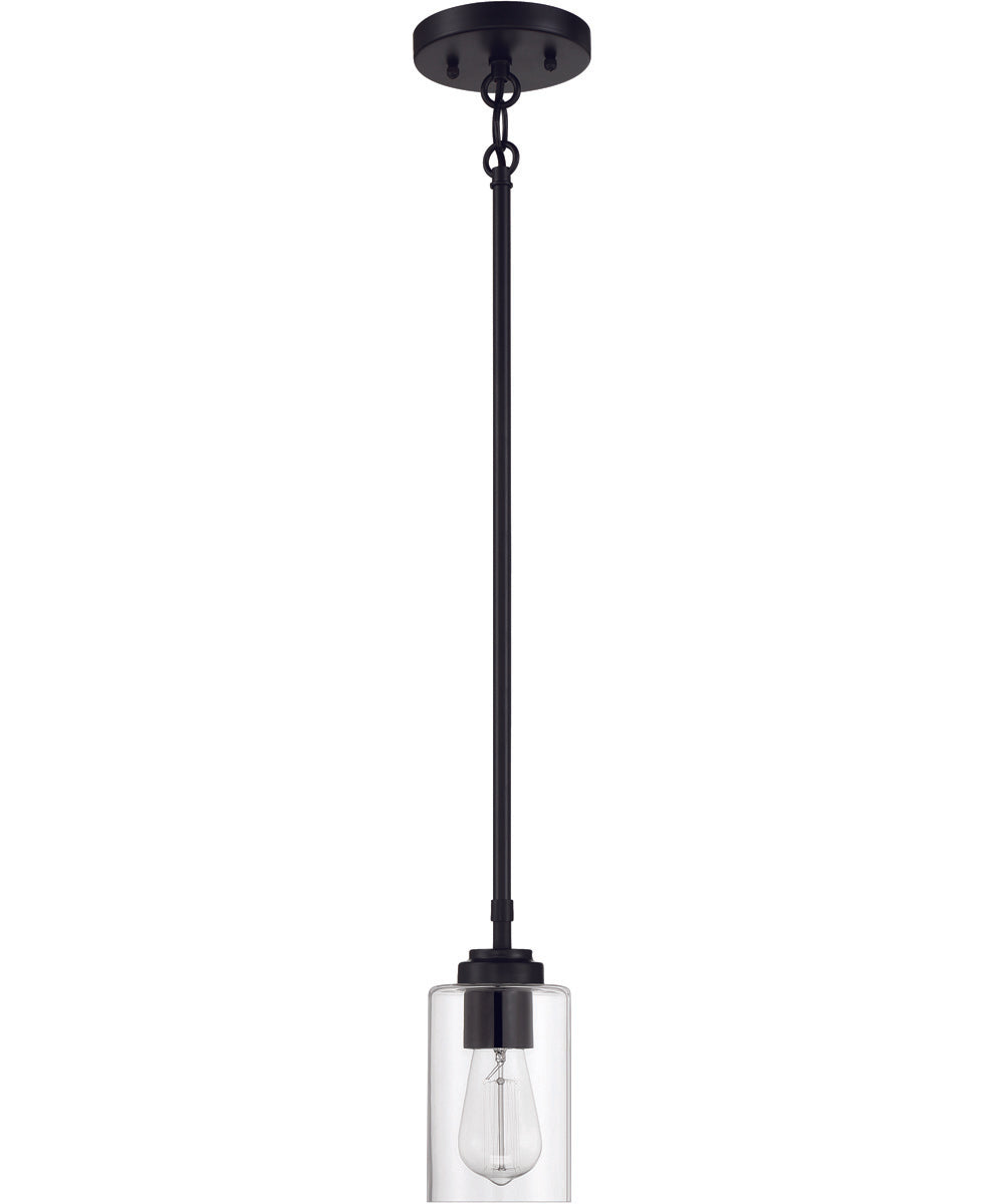 Stowe 1-Light Mini Pendant Flat Black