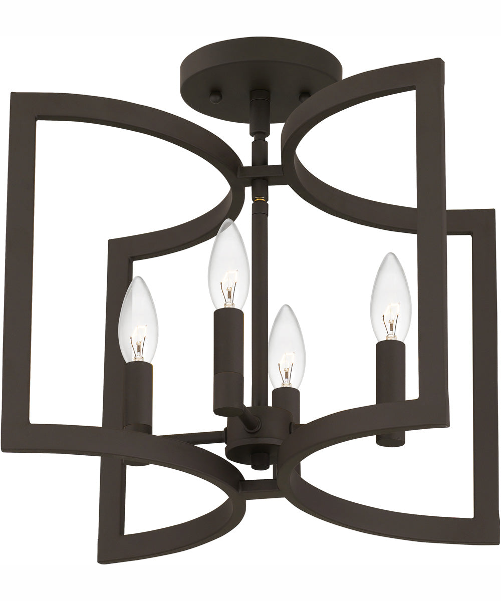 Beaufain Medium 4-light Semi Flush Mount Old Bronze