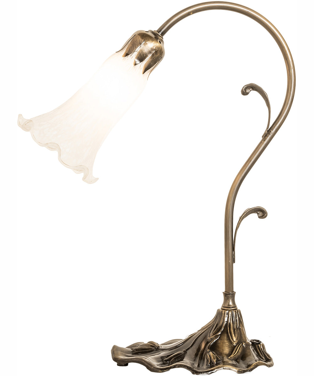 15" High White Tiffany Pond Lily Accent Lamp
