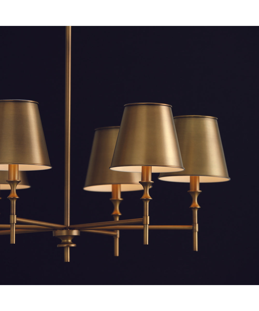 Whitney 6-Light Chandelier Aged Brass