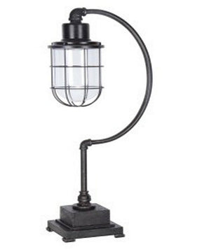 33"H Jae Metal Desk Lamp Antique Black