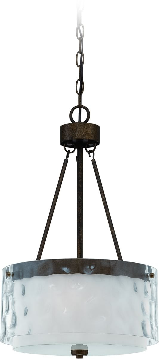 14"W Kenswick 3-Light Pendant Light Peruvian Bronze