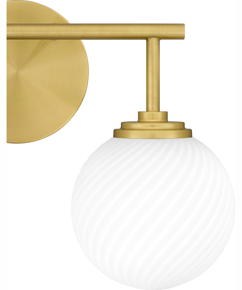 Eloise Medium 2-light Bath Light Aged Brass
