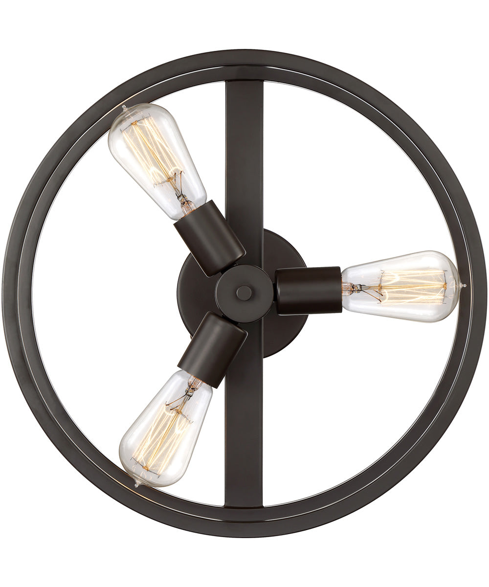 New Harbor 3-light Semi Flush Mount Western Bronze