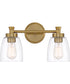 Henning 2-Light Vanity Satin Brass