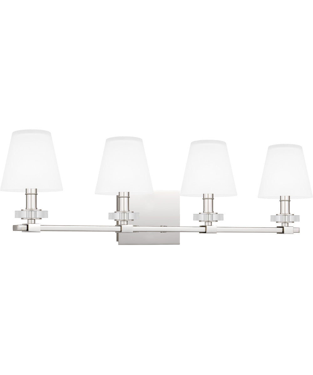 Kelsey Glen Extra Large 4-light Bath Light Polished Nickel