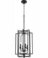 Hammond 4-light Entry Foyer Hall Chandelier Textured Black