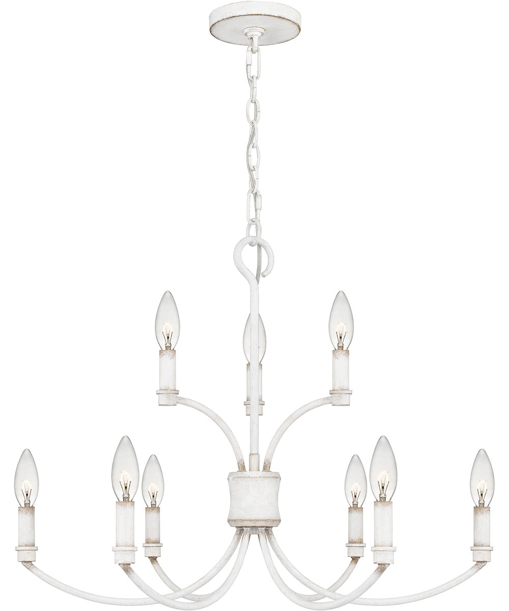Briar 9-light Chandelier Antique White