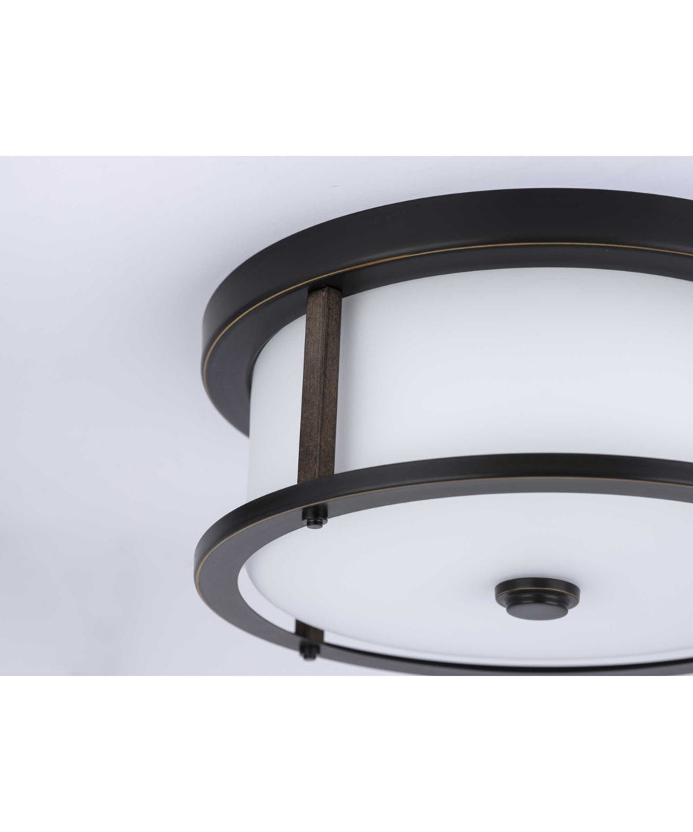 Mast 2-Light 13" Flush Mount Antique Bronze