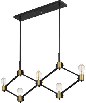 Downing 5-light Island Light Matte Black