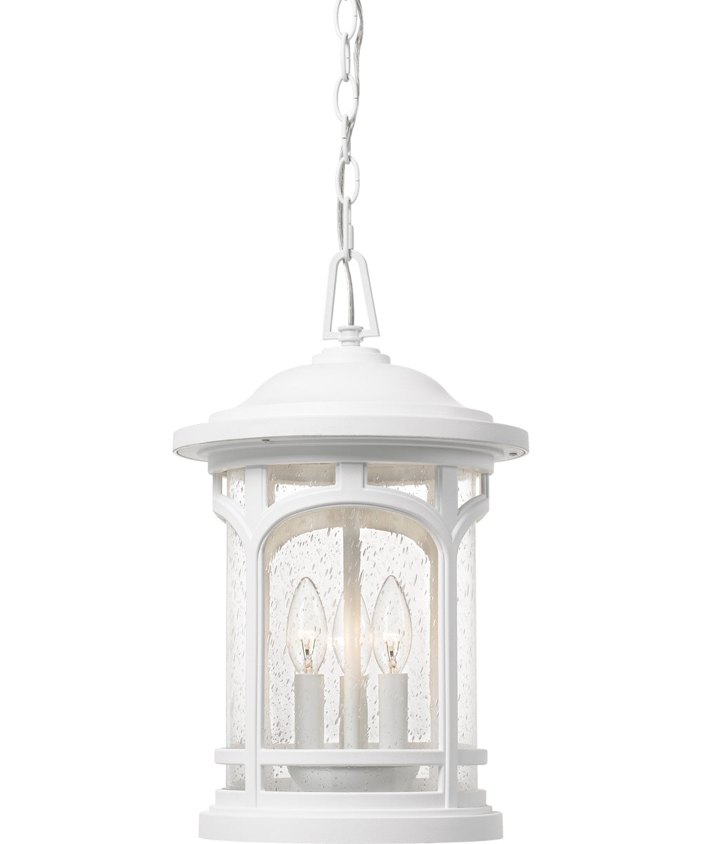 Marblehead Large 3-light Outdoor Pendant Light  Coastal Armour White Lustre