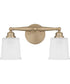 Cecilia Medium 2-light Bath Light Bronze Gold