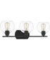 Pruitt Large 3-light Bath Light Matte Black