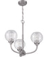 Glenda 3-Light Chandelier Brushed Polished Nickel