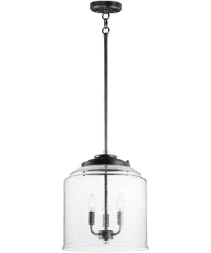 14"W Acadia 3-Light Pendant Black