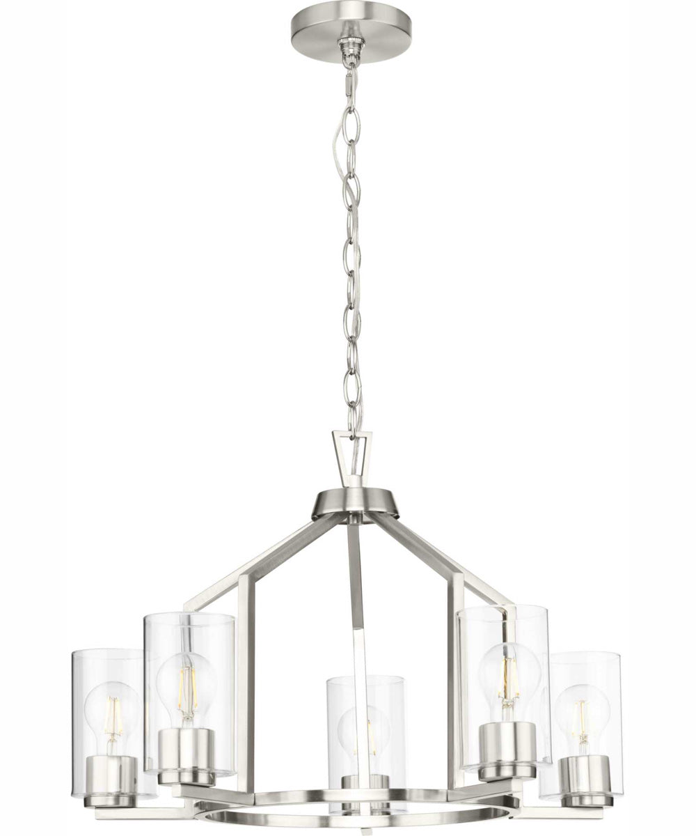 Goodwin 5-Light Modern Farmhouse Chandelier Brushed Nickel
