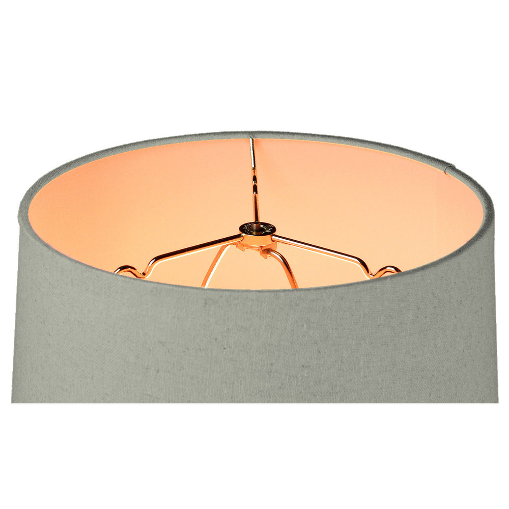 14"W 2 Light Swag Plug-In Pendant  Sand Linen with Diffuser White Cord