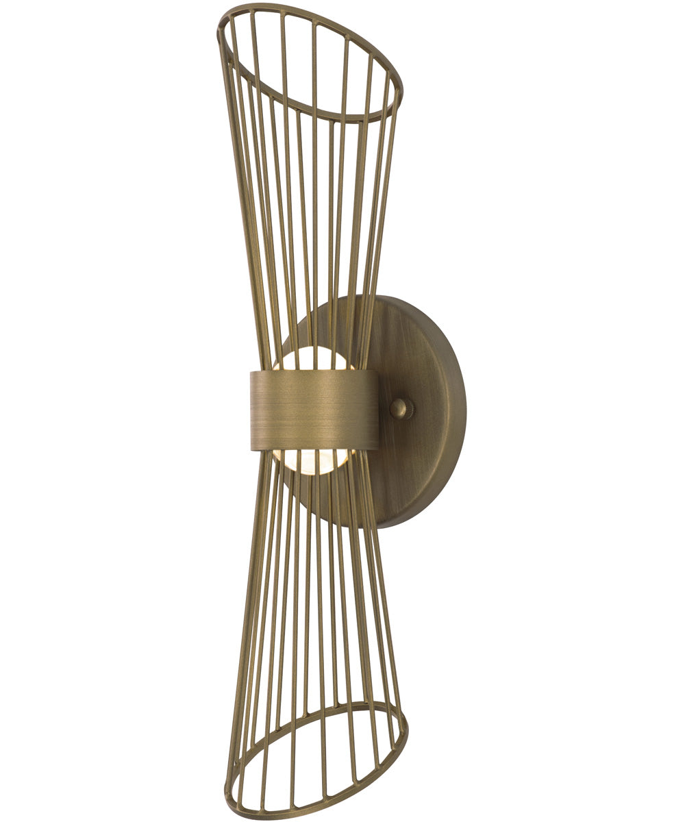 Zeta LED Wall Sconce Natural Aged Brass
