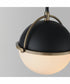 Duke 10 inch Single Pendant Black/Weathered Brass