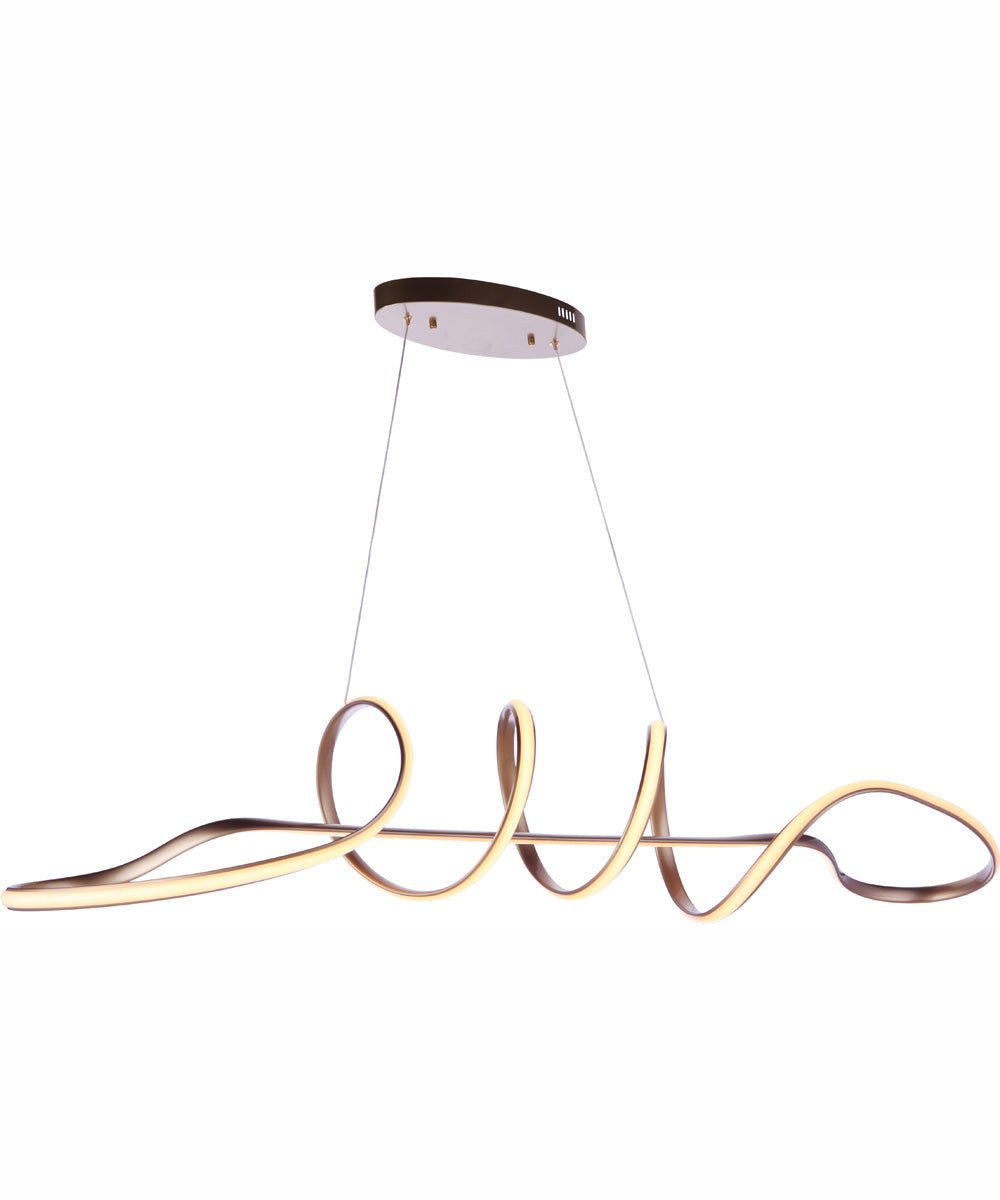 Pulse 1-Light Pendant Champagne Brass