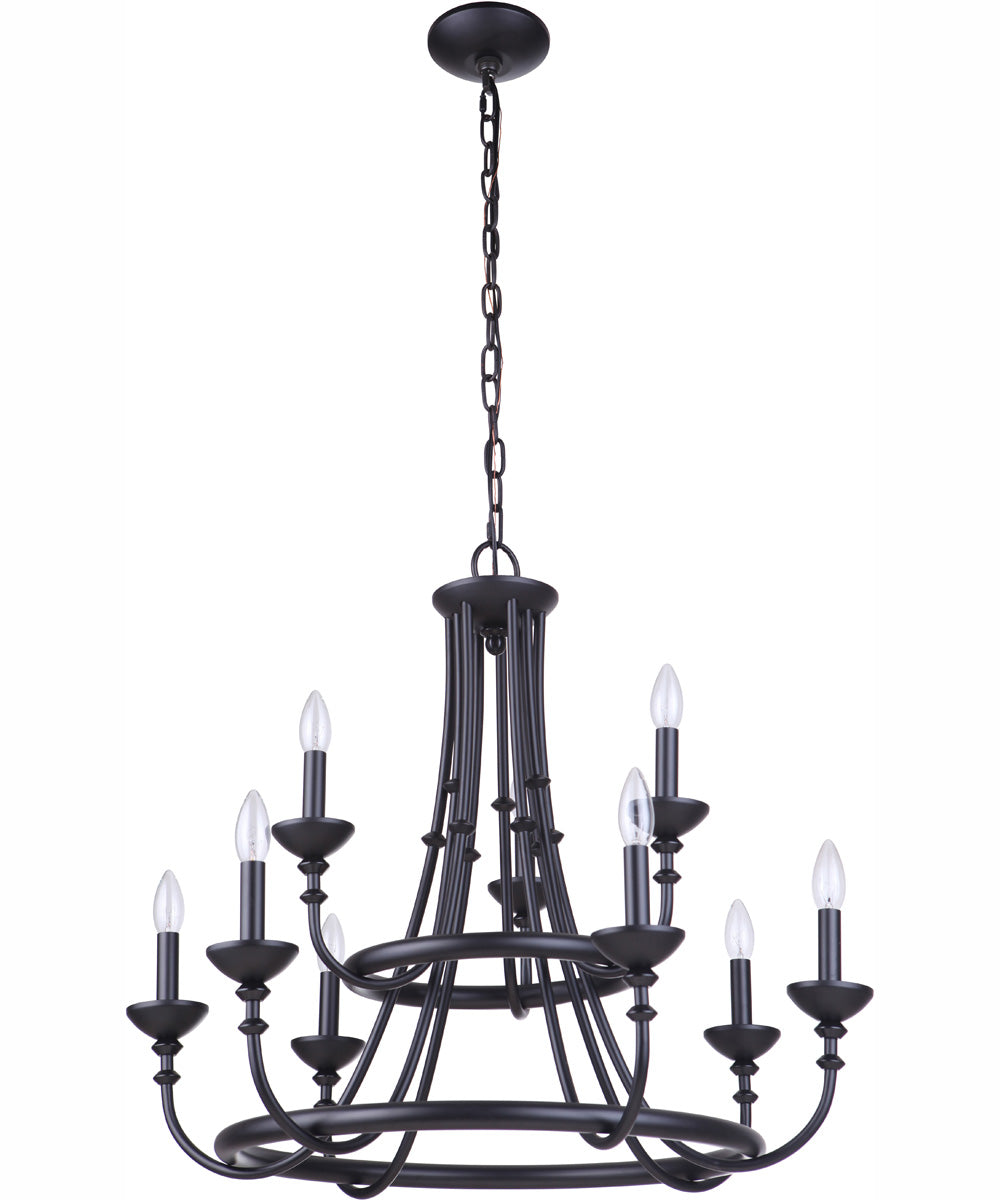 Marlowe 9-Light Chandelier Flat Black