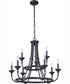 Marlowe 9-Light Chandelier Flat Black