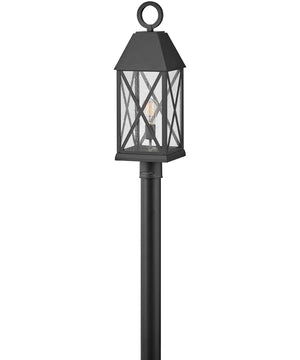 Briar 1-Light Large Outdoor Post Top or Pier Mount Lantern in Museum Black