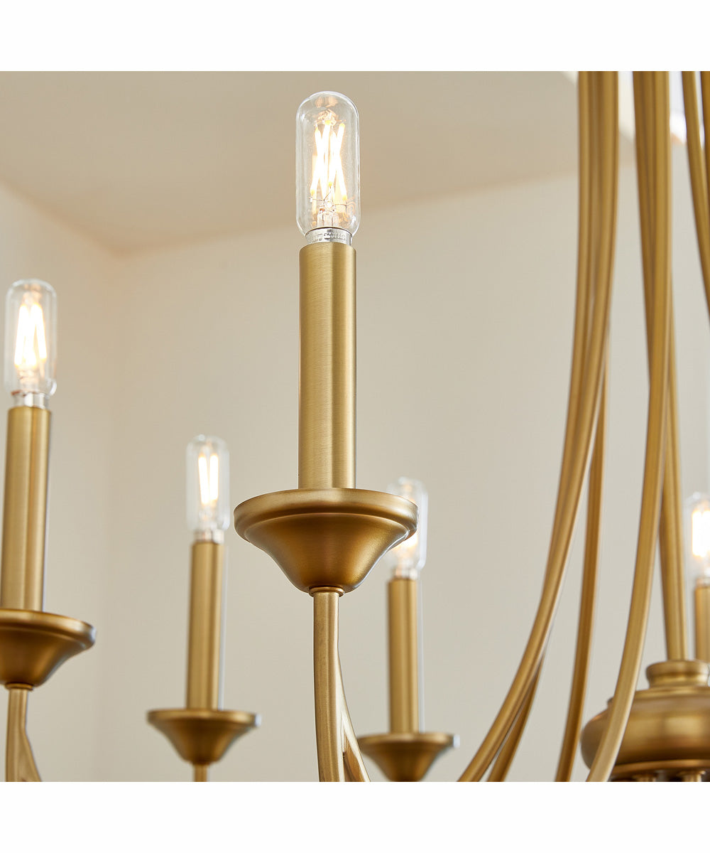 Brooks 8-light Chandelier Aged Brass