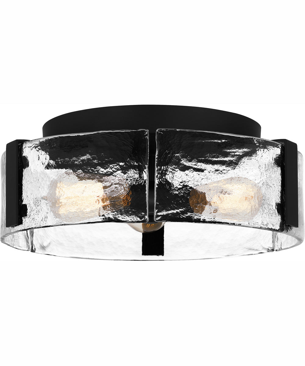Quoizel Flush Mount Medium 3-light Flush Mount Matte Black