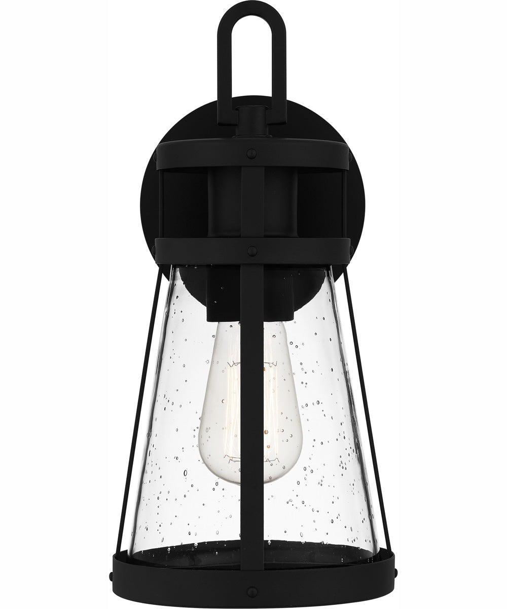 Barber Small 1-light Outdoor Wall Light Coastal Armour Aluminum Matte Black