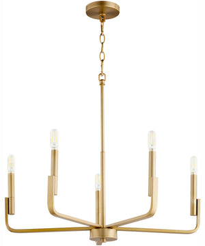 Tempo 6-light Chandelier Aged Brass